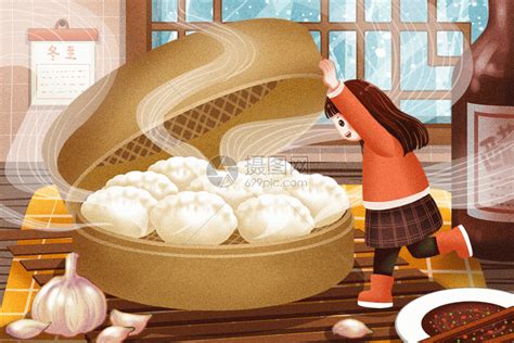 冬至吃饺子GIF动图图片-正版gif素材401887801-摄图网