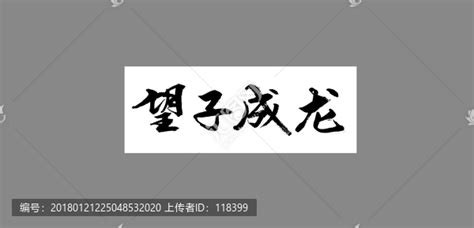 望子成龙,中文字体,字体设计,设计模板,汇图网www.huitu.com
