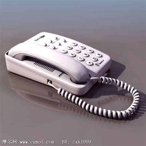 家用电话3D模型_通讯设备模型下载-摩尔网CGMOL