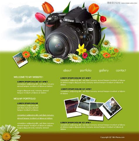 Photoshop简单网页效果图教程 - PS教程网