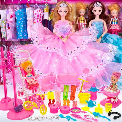 乐乐芭比娃娃公主礼盒套装过家家女孩换装洋娃娃幼儿园儿童玩具-阿里巴巴