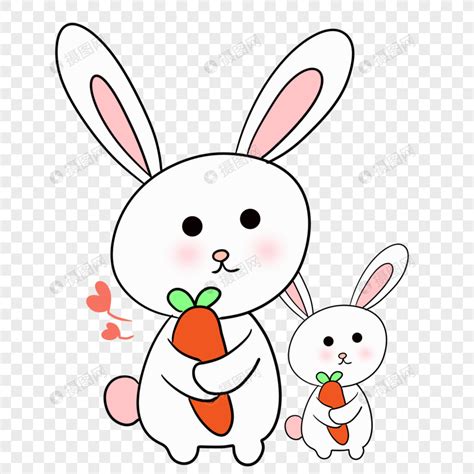小白兔卡通图片