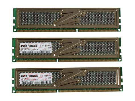 OCZ Gold 6GB (3 x 2GB) DDR3 1333 (PC3 10666) Triple Channel Kit Desktop ...