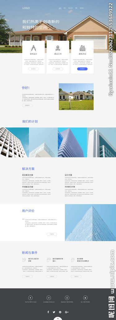 建筑公司网站设计模板psd文件设计图__中文模板_ web界面设计_设计图库_昵图网nipic.com