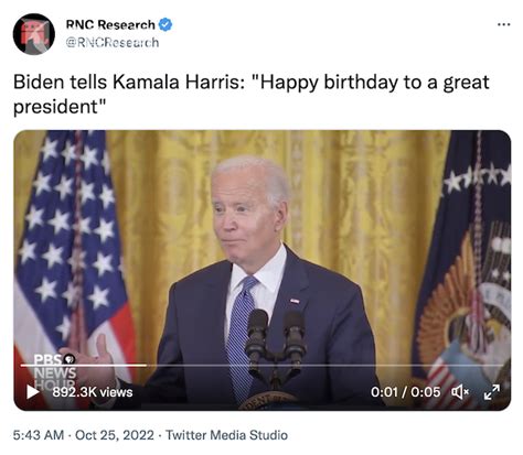 视频｜拜登又尬了！祝哈里斯生日快乐说她是伟大的总统|拜登|印度|哈里斯_新浪新闻