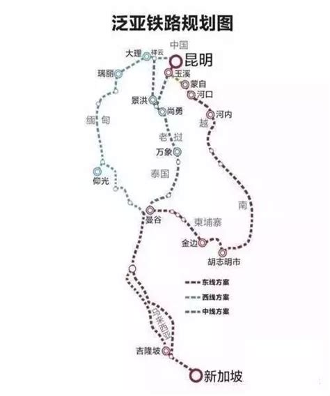泛亚铁路规划图图片