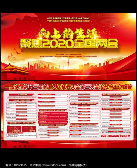 2020年全国两会政府工作报告展板图片下载_红动中国
