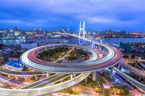 上海南浦大桥夜景高清图片下载-正版图片500630151-摄图网