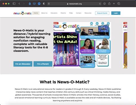 News-O-Matic: Reading for Kids App Review | Common Sense Media