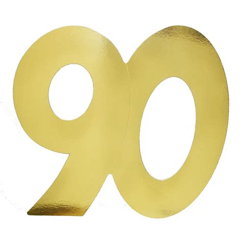 Cutouts - Birthday Numbers, 90 Gold 3 pk | Letters & Numbers | Patterns ...