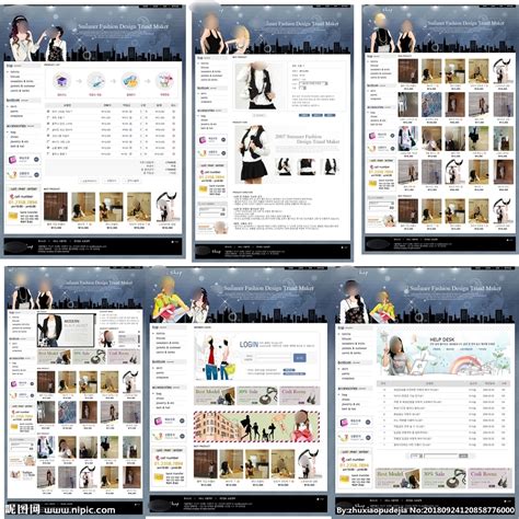 韩文服装网站设计图__韩文模板_ web界面设计_设计图库_昵图网nipic.com