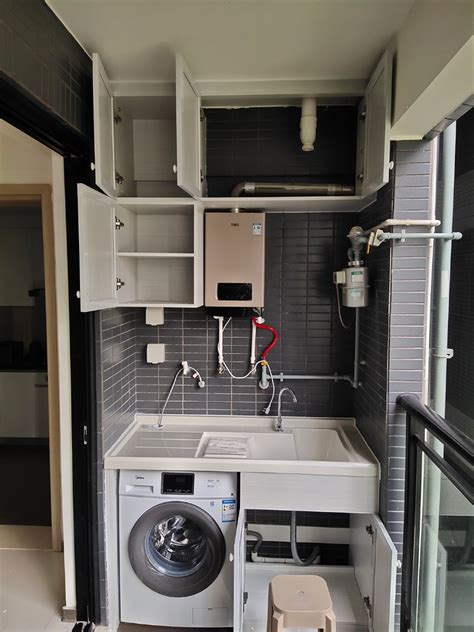 欧式太空铝洗衣柜铝合金洗衣机柜池1.2米 1.5米阳台柜组合洗衣槽-阿里巴巴