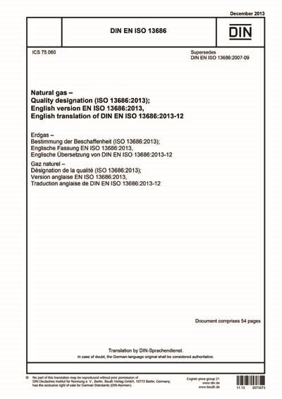 DIN EN ISO 13686:2013 - Natural gas - Quality designation (ISO 13686: ...