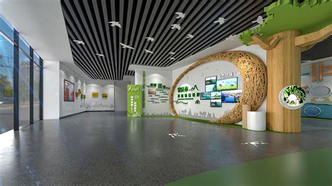 某环保企业展厅|空间|展示设计 |一语过江 - 原创作品 - 站酷 (ZCOOL)