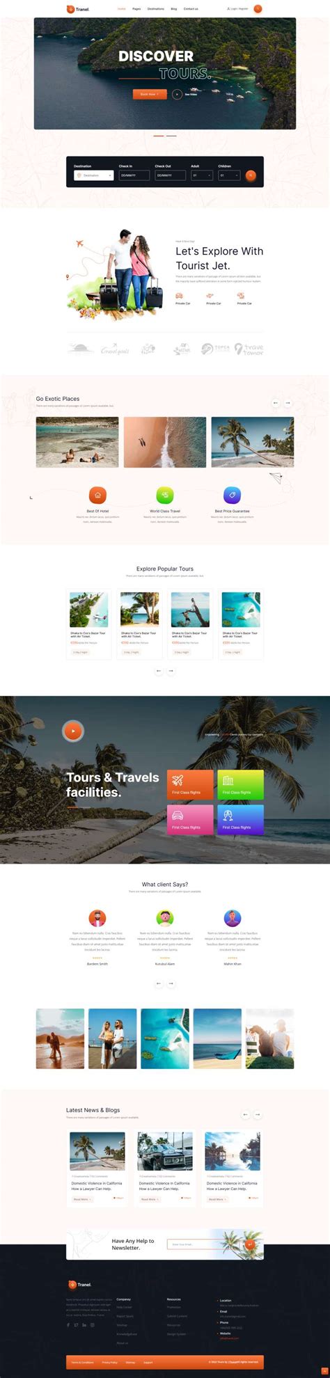 旅游网站源代码模板，旅行社网站设计HTML-17素材网