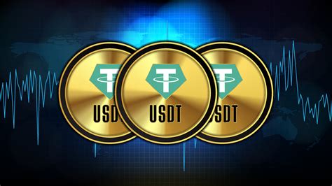 abstract futuristic technology background of Tether USDT Price graph ...