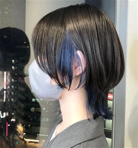 蓝短头发非主流头像