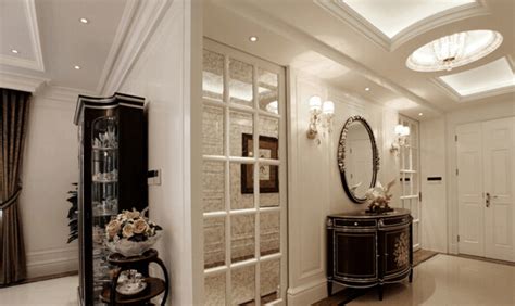 客厅一面超大的镜子,客厅有大镜子怎么化解,客厅靠墙有一大面镜子_大山谷图库