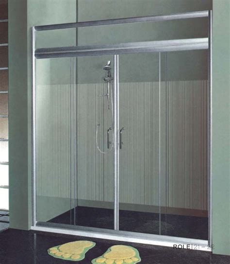 成都定制淋浴房一字形平开门夹胶钢化玻璃简易洗澡卫生间浴室隔断 - 锦立雅 - 九正建材网