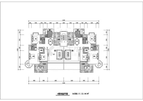 漳州市某村镇290平米2层砖混结构单体别墅平面设计CAD图纸_居住建筑_土木在线