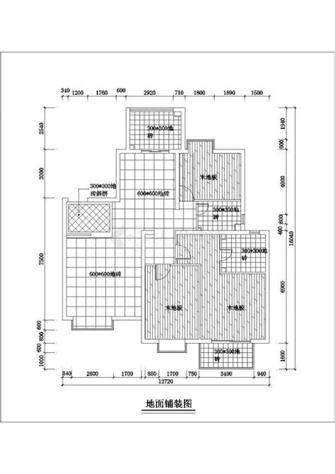 某家居室内装修cad平面施工图、地面铺装图_其他室内装修_土木在线