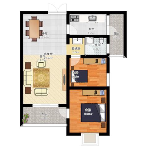 地中海风格80平2房2厅户型改造图,户型改造设计,户型改造案例-齐家网