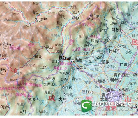 成都地形图图片
