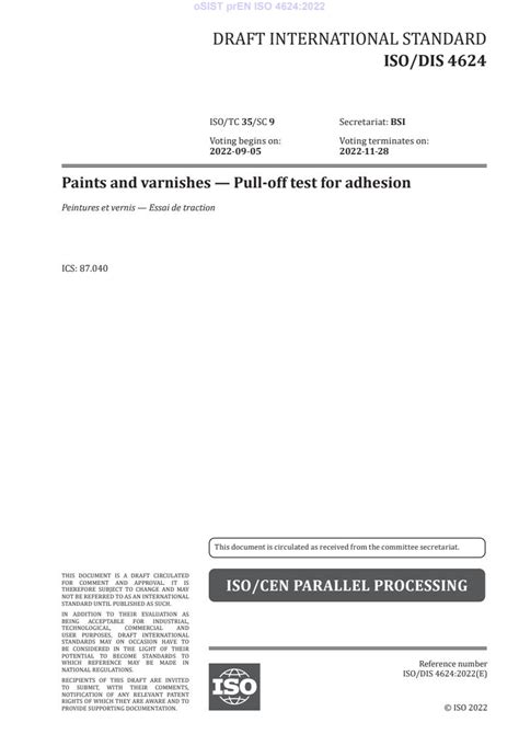 EN ISO 4624:2023 - Paints and varnishes - Pull-off test for adhesion ...