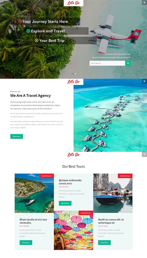 旅游网站首页设计全套网页模板-包图网