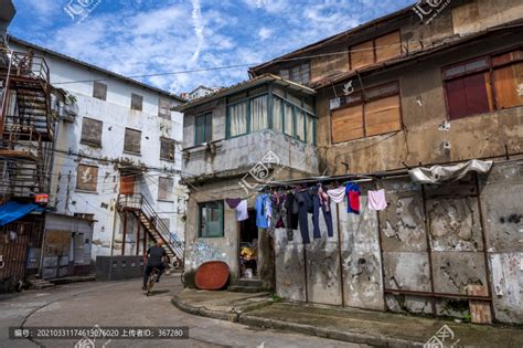 上海小南门棚户区破旧的居民楼,住宅建筑,建筑摄影,摄影素材,汇图网www.huitu.com