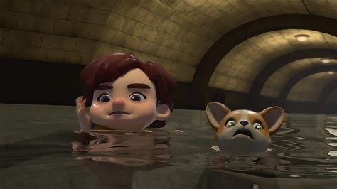 小男孩和柯基掉进井里，没想到下面是一条河_腾讯视频