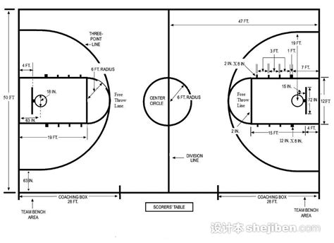 标准篮球场地设计图集 – 设计本装修效果图