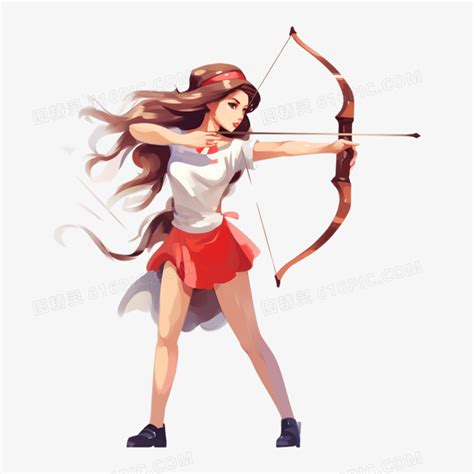 射箭女生头像真人温柔