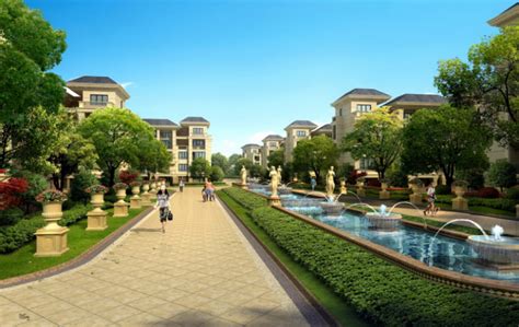大型中式商业住宅小区3dmax 模型下载-光辉城市