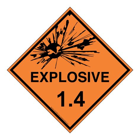 Explosive 1.4 Sign DOT-9853 Explosives