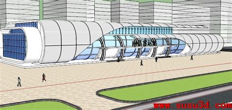 南昌客运中心站建筑SU模型免费下载 汽车站SketchUp模型 -好模型任你下