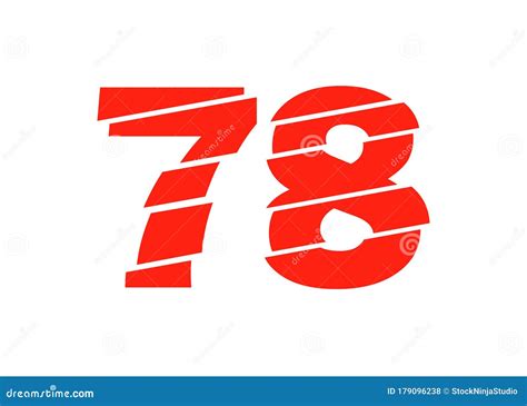 Birthday candle number 78 Royalty Free Vector Image