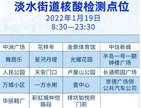 2022年1月19日惠阳淡水全员核酸检测时间+地点- 惠州本地宝