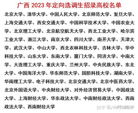 选调生 | 广西2023年定向国内重点高校招录选调生公告 - 知乎