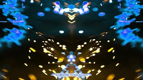 超炫唯美多彩缭乱粒子漫天飞舞镜像大屏幕LED高清舞台背景视频素-92素材网