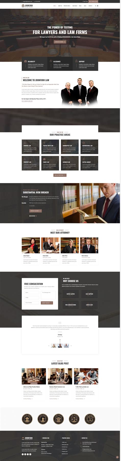 律师事务所网站模板|法律咨询事务所网站源码下载-易优CMS