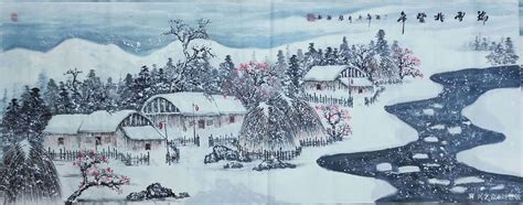 刘慧敏日记:国画山水画《瑞雪兆丰年》系列作品六幅，时正是隆冬，全国很多地_兴艺堂