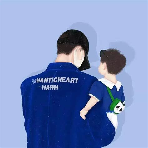 非主流父女头像