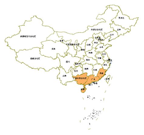 华南地图图片