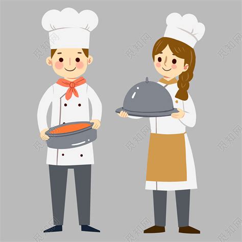 厨师人物卡通人物西餐厨师料理人png素材免费下载 - 觅知网