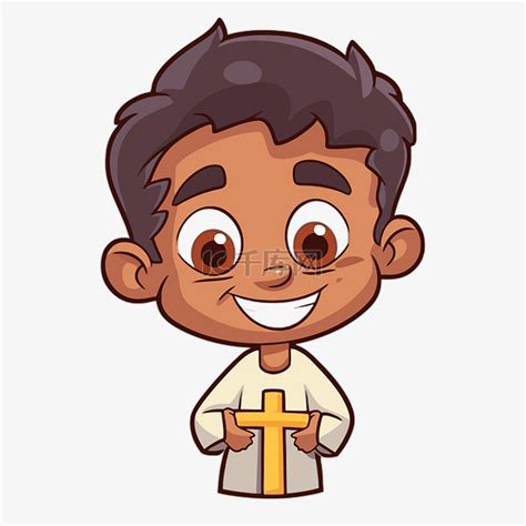 基督教剪贴画卡通人物男孩基督教卡通免费矢量素材图片免费下载-千库网