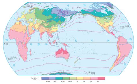 世界1月平均气温分布图_世界地理地图_初高中地理网