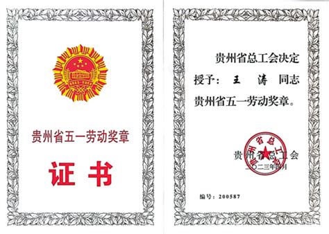 喜讯：我院王涛同志荣获贵州省“五一劳动奖章”荣誉称号-贵州轻工职业技术学院