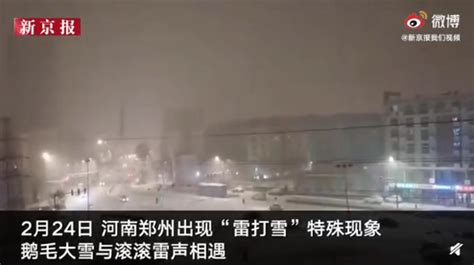 郑州出现“雷打雪”特殊现象，当地启动一级除雪预案，画面惊呆网友|郑州|郑州市_新浪新闻