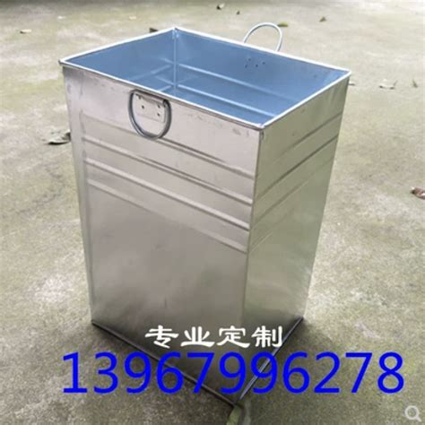 户外不锈钢垃圾桶内胆定制 镀锌板白铁皮 玻璃钢垃圾箱内桶定做 圆形30.5x高43 1